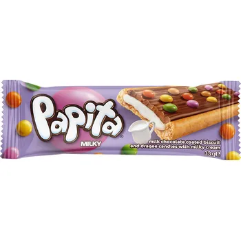 Cukrovinka Papita Mléčný krém 33g cena za kartonové balení (Kartonové balení : 24 ks)