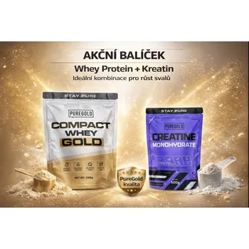 Protein AKCE PureGold Syrovátkový Protein 2300g + Kreatin 500g