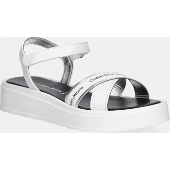 Dívčí sandály Dětské sandály Calvin Klein Jeans V4A2.82054.35.39 bílá 00X, EUR 37