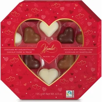 Čokoláda Belgické pralinky Hamlet - srdíčka , 195 G