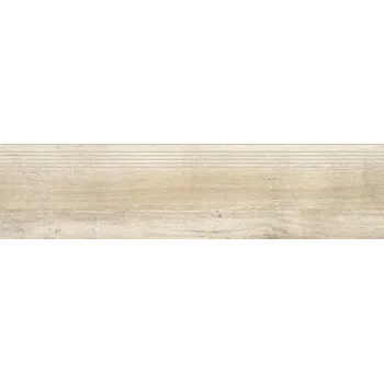 Dlažba RAKO Schodovka Rako Saloon světle hnědá mat rektifikovaná 30x120 DCPVD747 DCPVD747