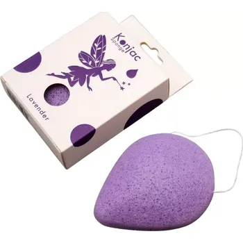 Awm Přírodní japonská mycí houba Konjac Slza Levandule 9 x 7 cm