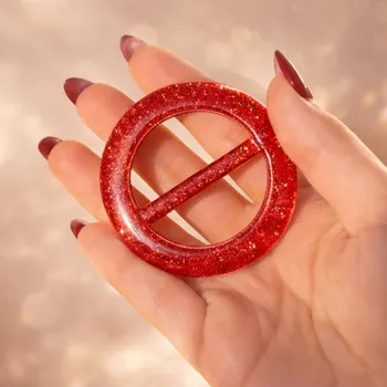 Šála třpytivá ozdoba na šál Barva: Červená