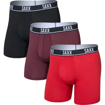 Pánská móda Boxerky SAXX ESSENTIAL PERFORM MESH BOXER BRF FLY 3PK Man velikost M