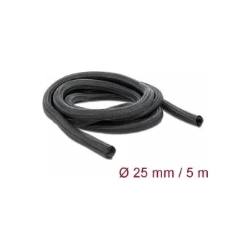 kabelová chránička Delock Samouzavírací pletené opláštění 5 m x 25 mm, černé