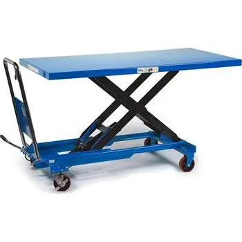 Plošinový vozík Manipulační vozík s hydraulickým širokým stolem, nosnost až 500 kg, hmotnost 136 kg (TrueTech)