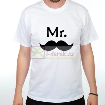 Žertovný předmět Tričko Mr. pro muže - novomanželé - M