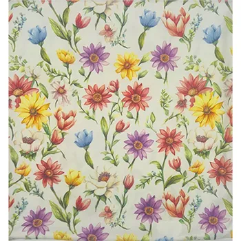 Povlak na polštářek Dekorační povlak na polštář 40x40 na zip velur - květiny barevné