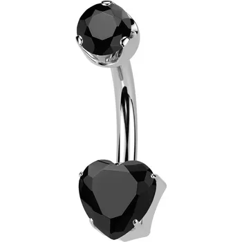 Piercing Šperky4U Piercing do pupíku srdíčko - TITAN, Achát - TIT1556