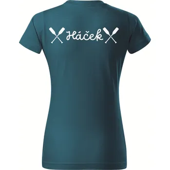 Dámské tričko DOBRÝ TRIKO Dámské tričko s potiskem Háček Barva: Petrolejová, Velikost: 2XL