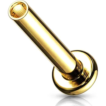 Piercing Šperky4U Zlacená náhradní labreta vnitřní závit 1,2 mm - ND002GD-1206