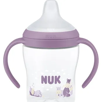 Kojenecká láhev NUK Perfect Match Hippo lahvička na učení s kontrolou teploty 6m+ 150 ml