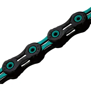 Komponent pro jízdní kolo KMC DLC11 Black/Celeste 118 článků (Řetěz KMC DLC11 Black/Celeste118 článků 11)