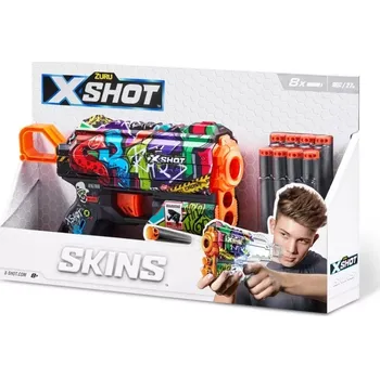 Dětská zbraň ZURU X-Shot Skins Flux pistole na pěnové náboje, 8 šipek