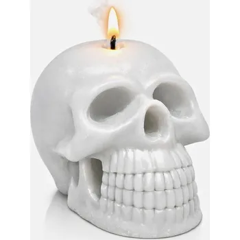 Svíčka Vonná svíčka Hororová lebka | 235 g | Svíčkománie3D | Barva: Bílá