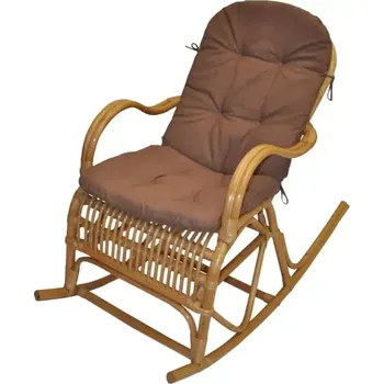 Houpací křeslo Klasik medové/hnědý melír - SLEVA 3% s kodem radost25