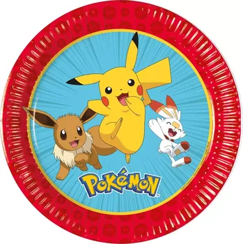Talíř Papírové talíře Pokemon 20 cm – 8 ks