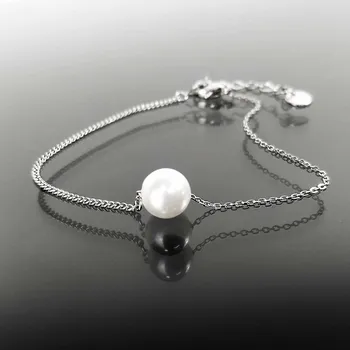 Náramek Ocelový náramek s perlou č. 1381