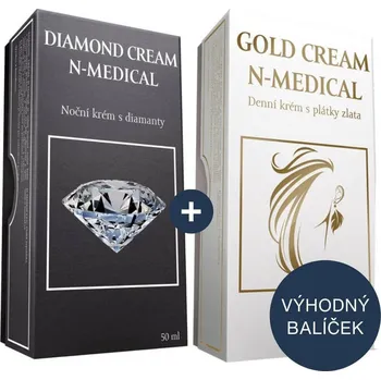 Pleťový krém N-Medical výhodná sada - Denní krém Gold Cream 50 ml + Noční krém Diamond Cream 50 ml