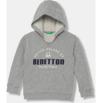 Chlapecká mikina Dětská bavlněná mikina United Colors of Benetton 3J68G2014.P.seasonal šedá 09X, vel. 104