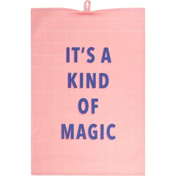 Utěrka Butlers KITCHEN TALES Utěrka s nápisem 50 x 70 cm - růžová