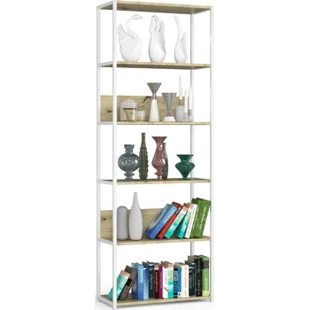 regál Regál LOFT 70 cm bílý/dub artisan