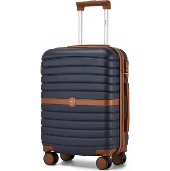 Módní doplněk Cestovní kabinový kufr ABS+PC s pruhovaným vzorem Kono - 36 L - navy