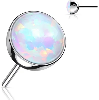 Piercing Šperky4U Kamínek opál k PUSH IN piercingu TITAN - TIT1149-OP17-020