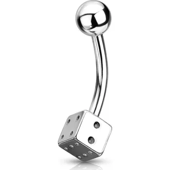 Piercing Šperky4U Piercing do pupíku - hrací kostka - BS01004