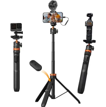 Stativ Stativ až 158cm se selfie tyčí, kulovou hlavou, dálkovým ovladačem pro telefon