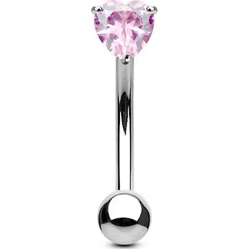 Piercing Šperky4U Piercing do obočí - zirkon - OB1003-P