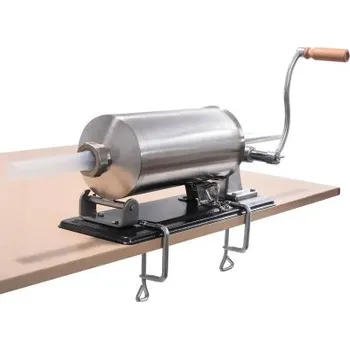 Ruční plnič na klobásy KC42160 se 4 plnicími trubicemi, stříbrný - A COSTWAY