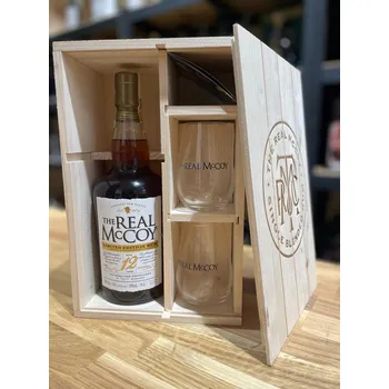 Rum The Real McCoy 12yo Limited Edition Madeira 46% 0,7l v dřevěné dárkové krabici se dvěma skleničkami
