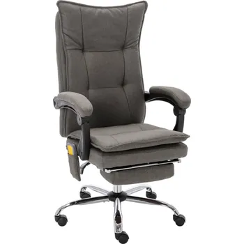 Masážní kancelářská židle textil 20375 šedá