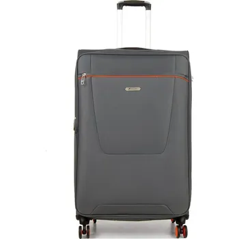 Velký cestovní kufr na 4 kolečkách lehký látkový TSA 100l Airtex 825 šedá