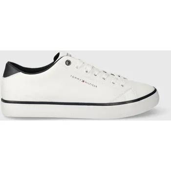 Pánské tenisky Kožené tenisky Tommy Hilfiger TH HI VULC CORE LOW LEATHER ESS FM0FM05041 bílá 00X, EUR 45