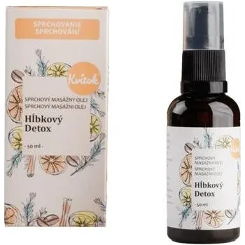 Sprchový gel Kvitok Sprchový anticelulitidní Masážní olej Hloubkový Detox 50 ml
