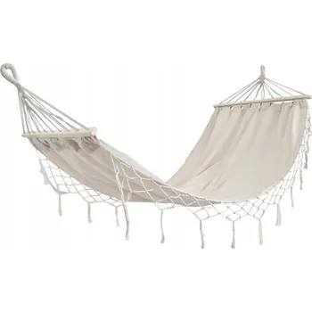 Zahradní houpačka Béžová houpací síť do zahrady ECRU