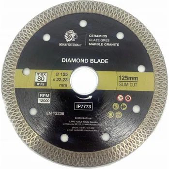 Řezný kotouč INDIAN PROFESSIONAL INDICKÝ PROFESIONÁLNÍ DIAMANTOVÝ KOTOUČ 125 mm x 1,4 mm x 22,2 mm, TENKÝ BRUS INDICKÝ PROFESIONÁL