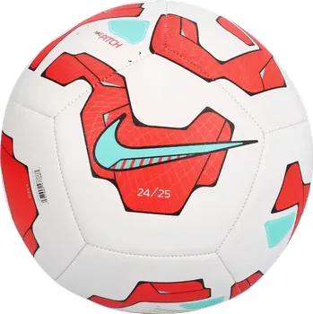 Fotbal Fotbalový míč Nike Pitch 24 velikost 4 bílo-červený