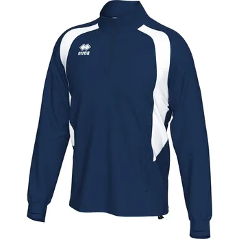 Pánská mikina ERREA´ ERREA ALFONSO Tréninková mikina BARVA: tmavě modrá - bílá, Velikost: XXXL Raglánové rukávy, vysoký límec, boční kapsy na zip