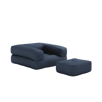 Křeslo KARUP DESIGN Rozkládací křeslo CUBE 3v1 tmavě modré 815737090190