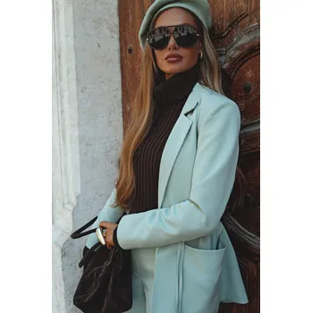 Dámské sako Elegantní sako se šňůrkami MOE M873 mátové EU velikost: M