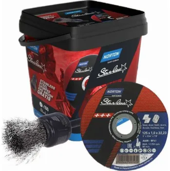 Řezný kotouč NORTON STARLINE ŘEZACÍ KOTOUČ A60R 125x1,0x22,23 /100 kusů +KARTÁČEK
