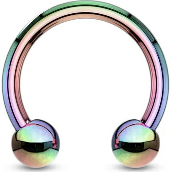 Piercing Šperky4U Piercing podkova, barva duhová - PV1001W-161044