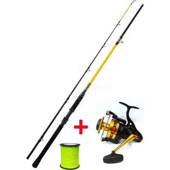 .WFT set na sumce prut Never Crack Catfish Boat 2.70m + Penn Slammer 760 + šňůra na 70kg (Prut na sumce pro lov ze břehu v setu s navijákem PENN a pletenou šňůrou.)