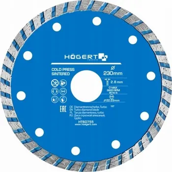 Řezný kotouč Hoegert DIAMANTOVÝ KOTOUČ HOGERT 230x22,2/TURBO