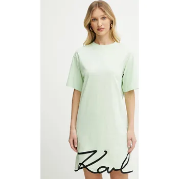 Dámské oblečení Bavlněné šaty Karl Lagerfeld A1W13001 zelená 07X, vel. S