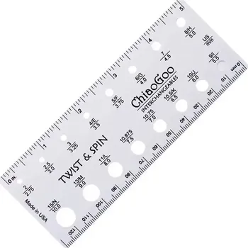 Jehlice ChiaoGoo Měřidlo jehlic 13Cm (CHIAOGOO Needle Gauges)