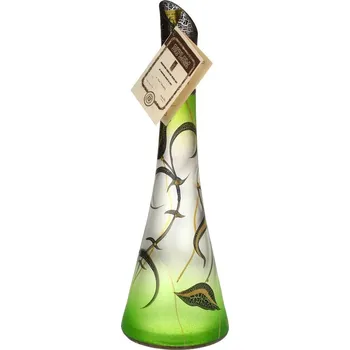 Váza Studio Miracle Skleněná váza na květiny - zelená, 25,5cm, ruční dekorace